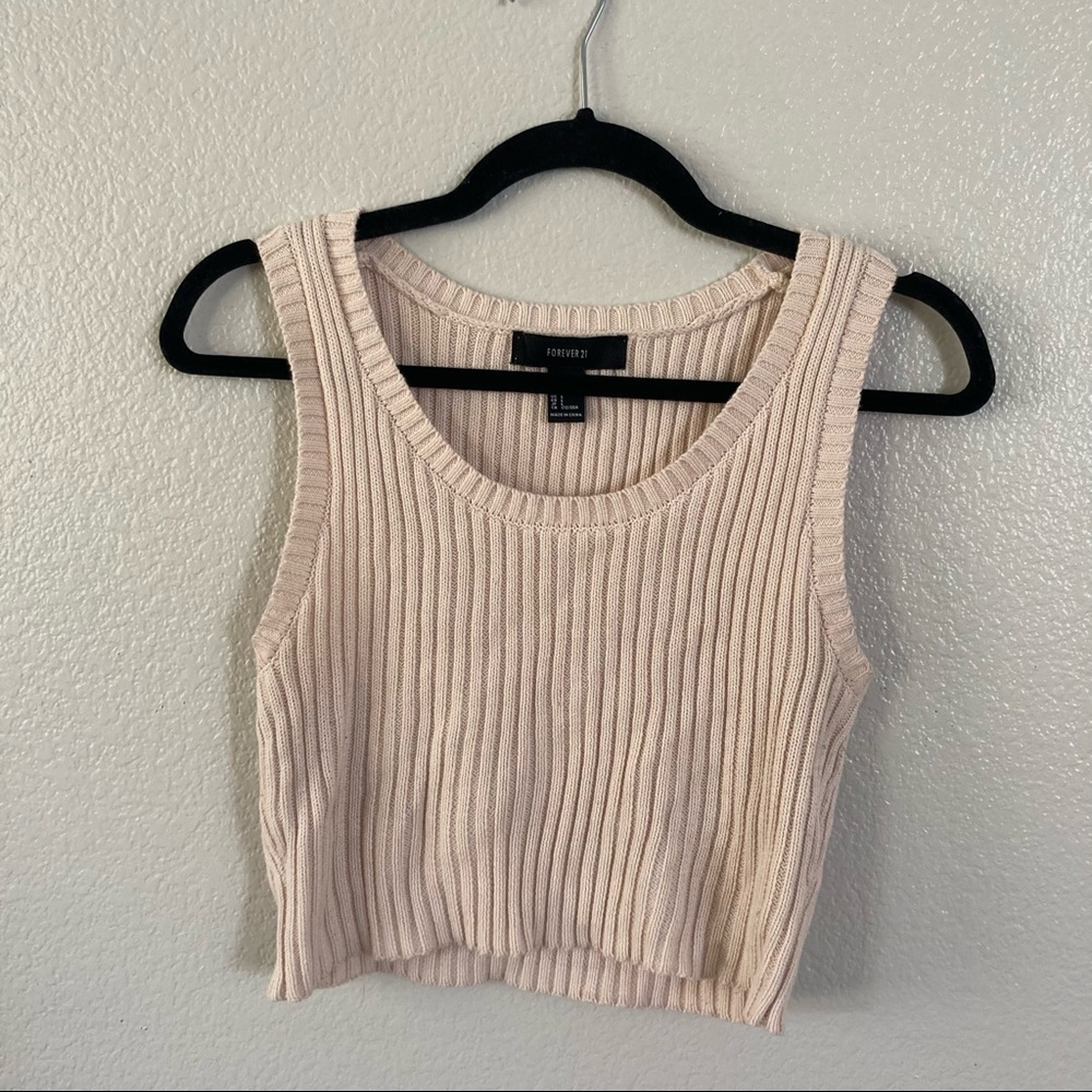 Cropped Sweater Tank Top size Large